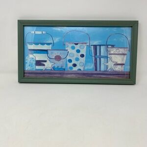 Framed Beach Buckets Wall Art